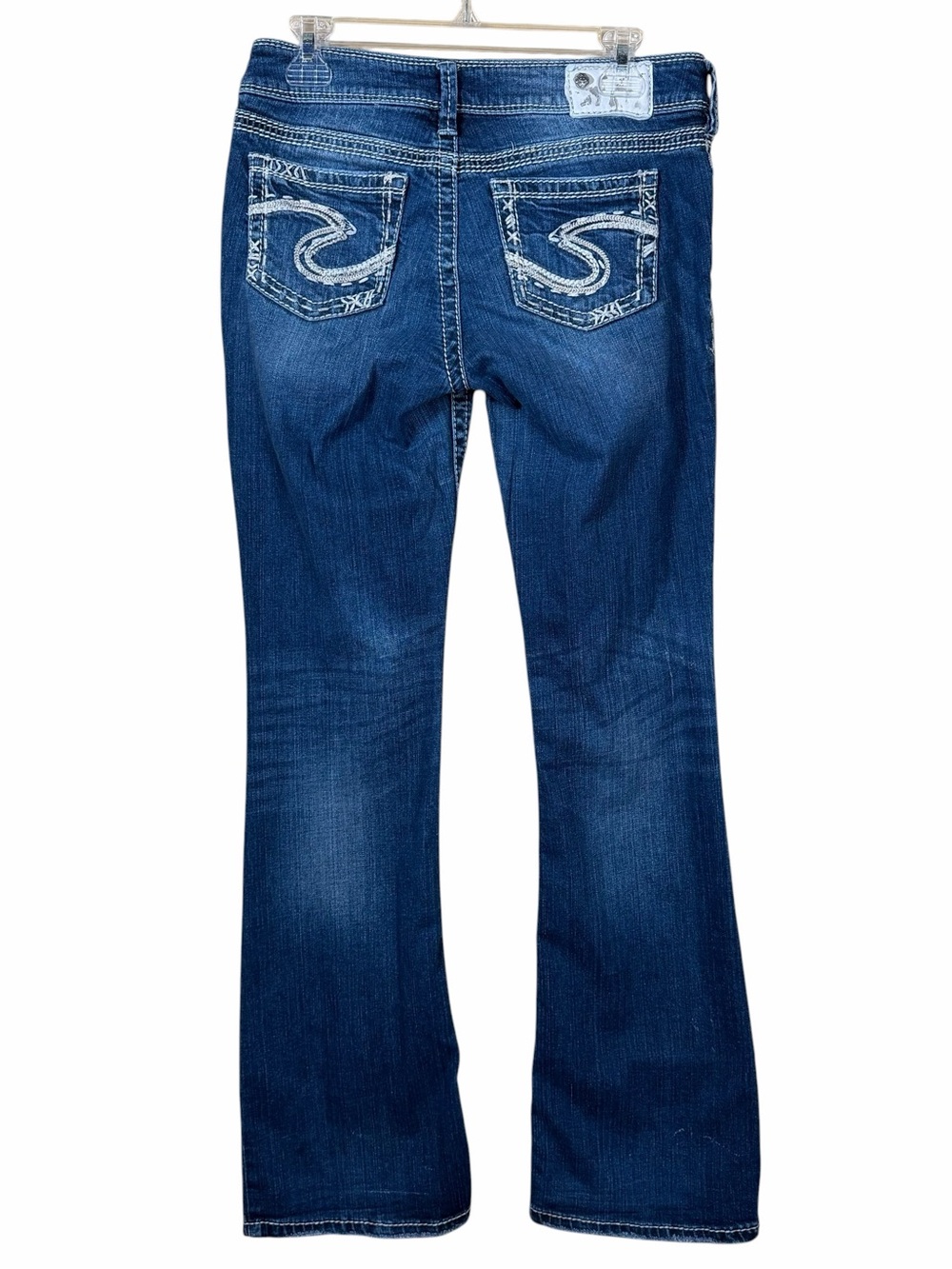 Silver Jeans Suki Women’s Size 29x33 Bootcut Medium Wash Mid Rise Thick Stitch - Picture 4 of 13